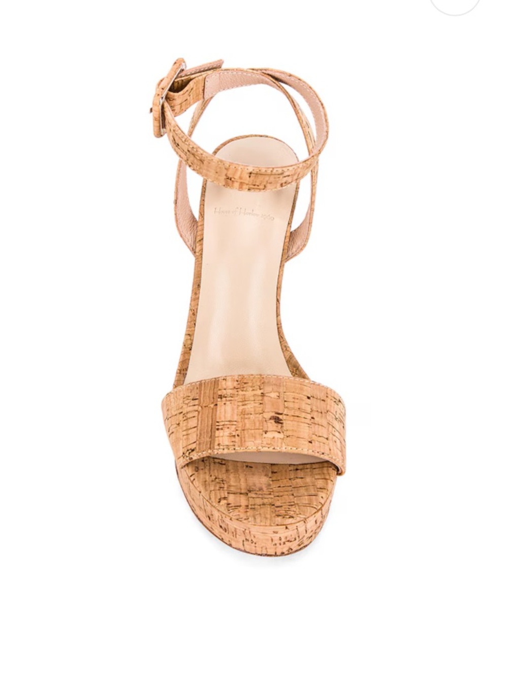 HOUSE OF HARLOW 1960 Mika Platform Heel in Natural Cork Leather Sole Sz 9.5 - Picture 3 of 17